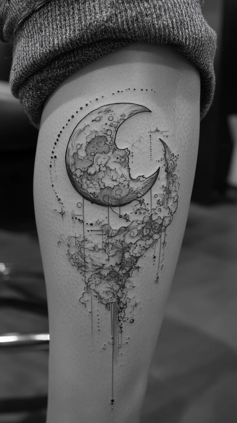 Elegant Moon Phases Tattoo: A Celestial Masterpiece for the Dreamer in You