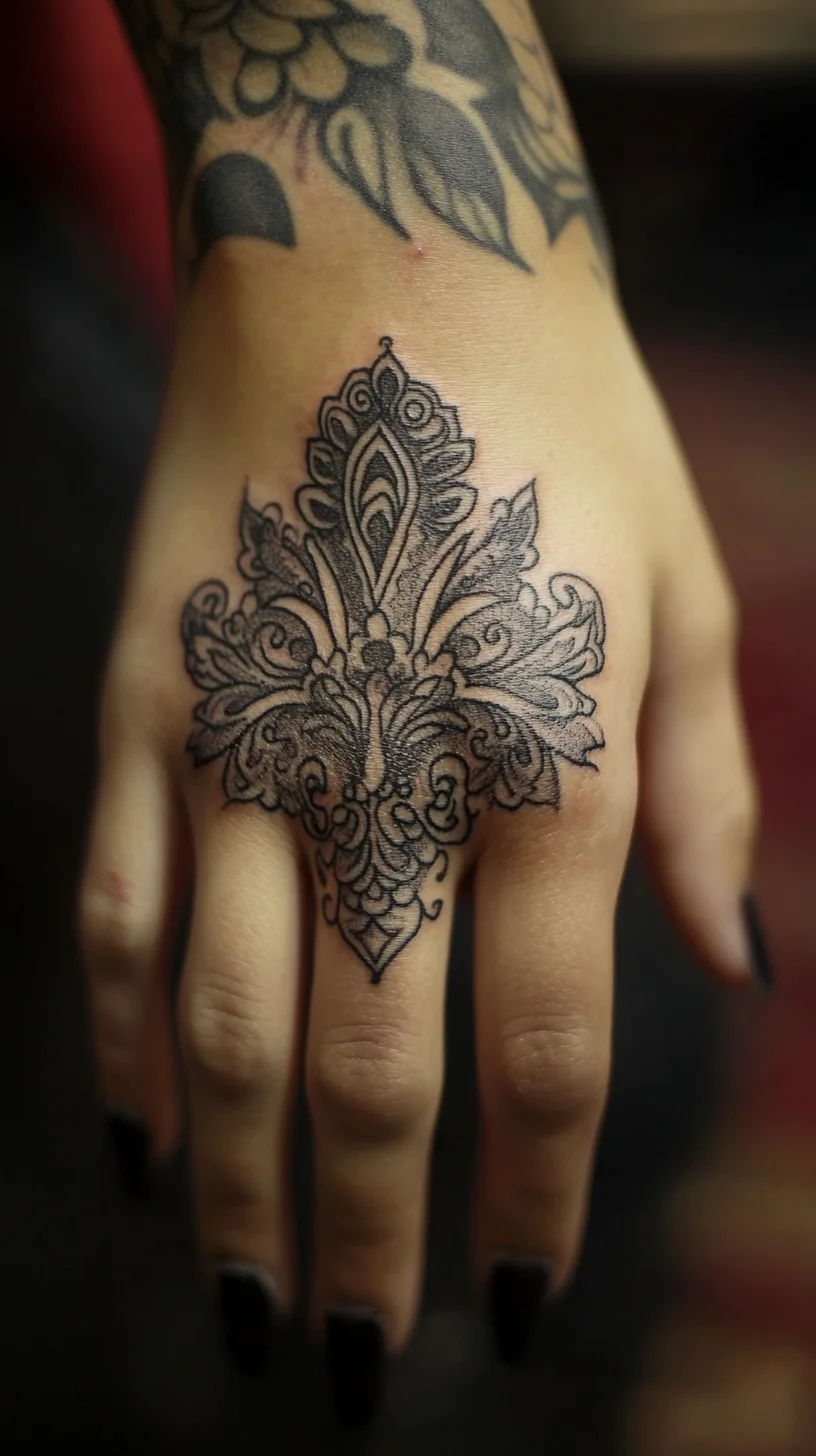 Elegant Ornate Hand Tattoo: A Timeless Statement of Intricate Beauty