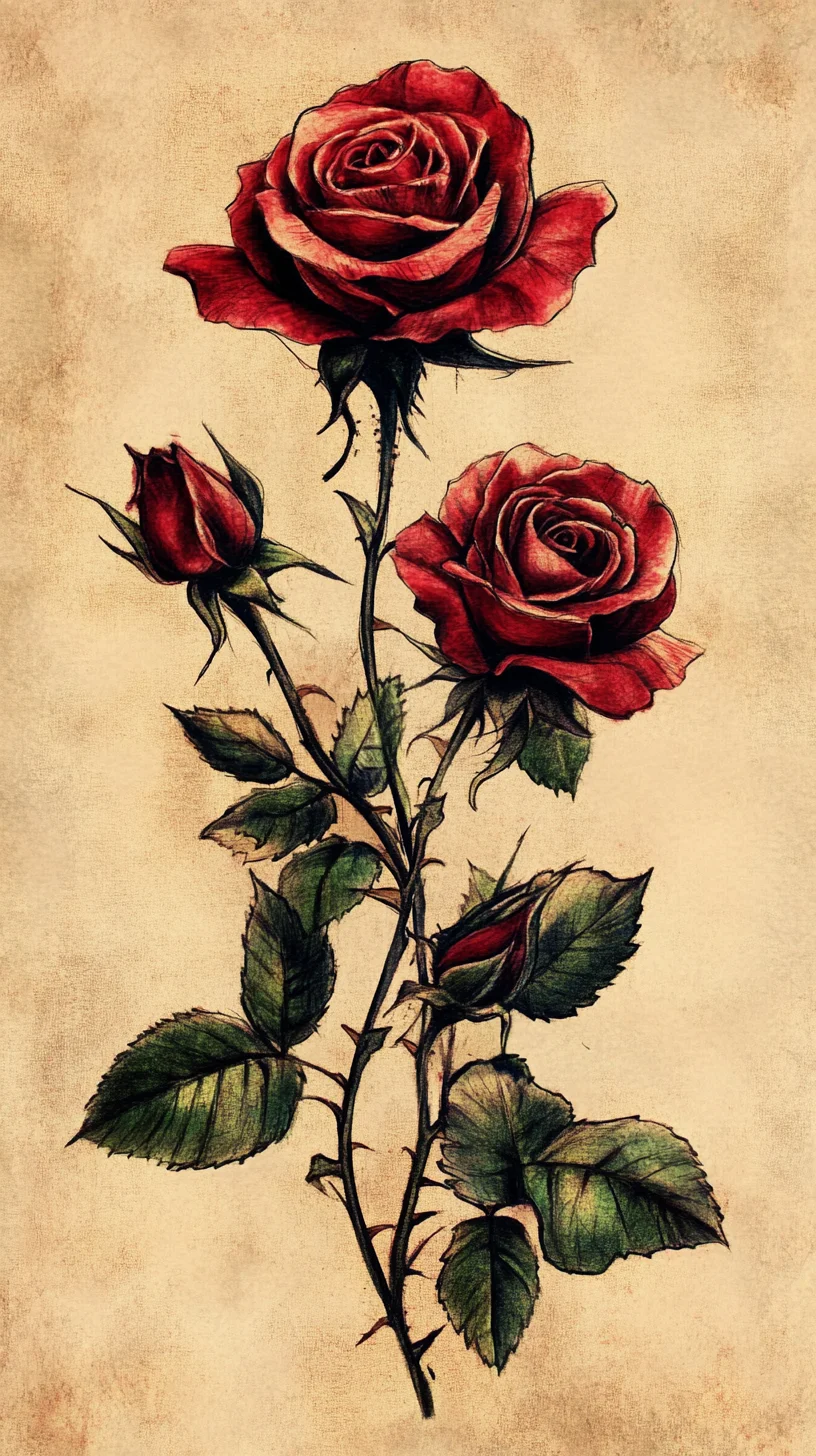 Elegant Red Rose Tattoo: A Timeless Symbol of Passion and Beauty