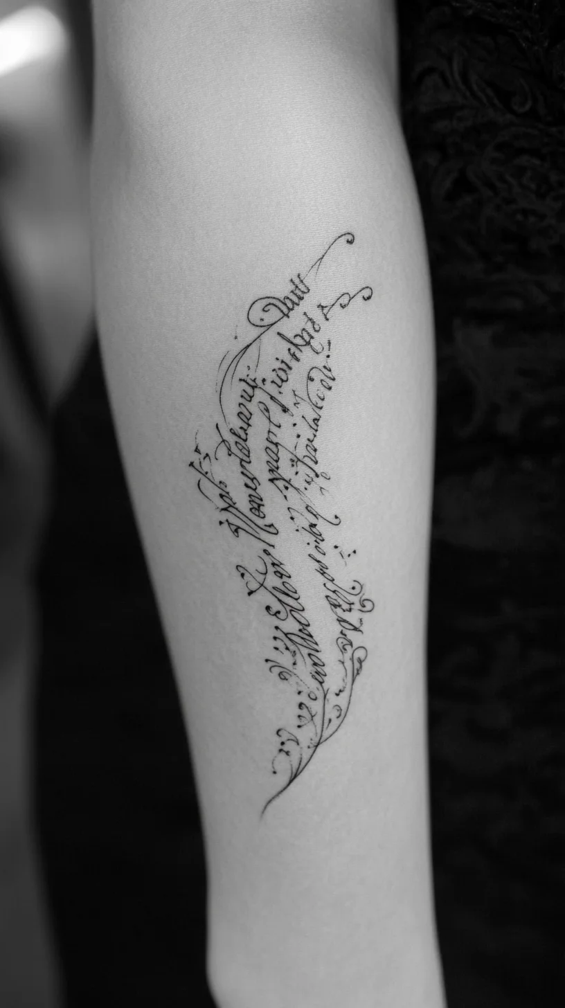 Elegant Script Tattoos: A Timeless Expression of Personal Philosophy