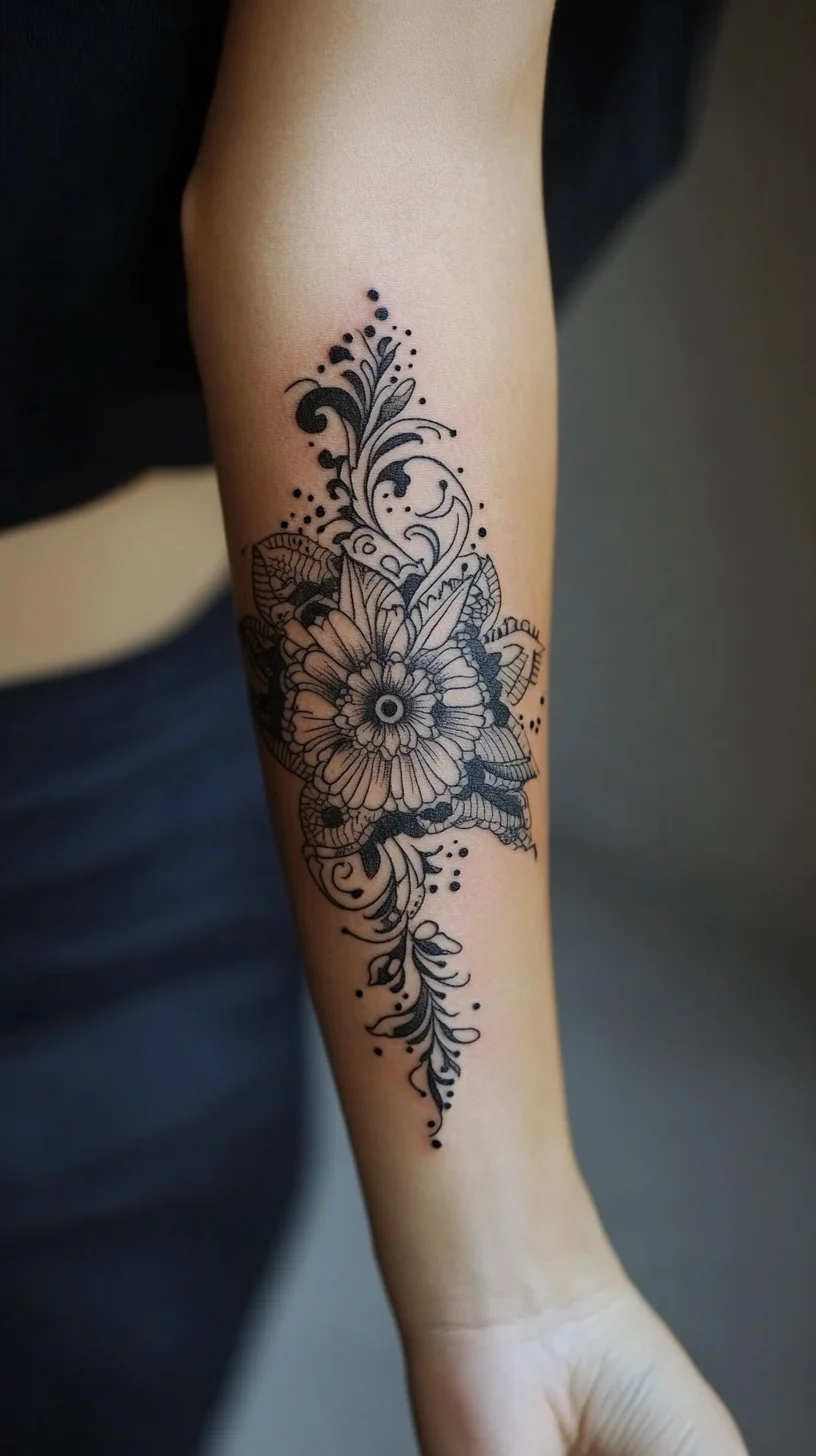 Elevate Your Ink Game: Stunning Floral Tattoo for Effortless Elegance