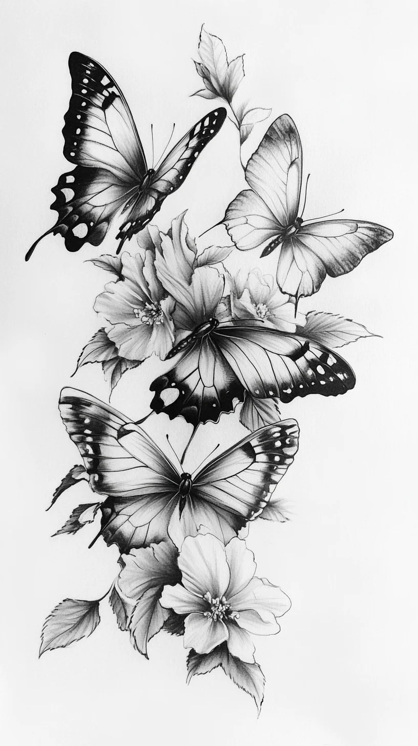 Elevate Your Ink Game with Elegant Butterfly and Floral Tattoo Designs