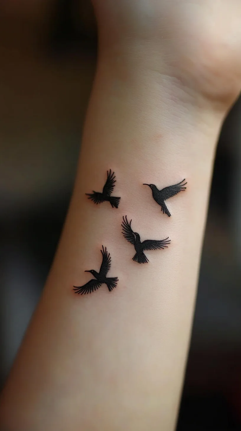 Elevate Your Ink Game with This Elegant Black Bird Tattoo Design