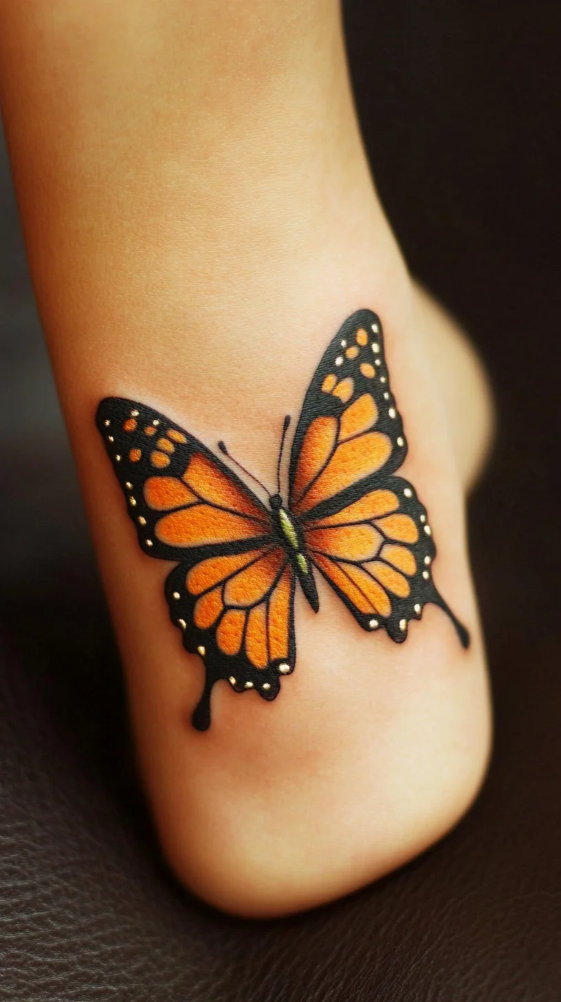 Elevate Your Ink: Stunning Monarch Butterfly Tattoo for a Touch of Elegance