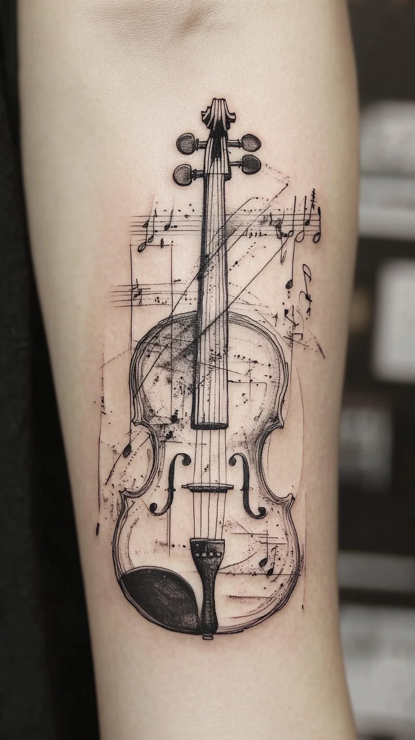 Elevate Your Ink: The Artistic Elegance of a Violin Tattoo