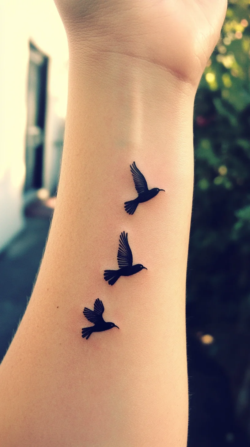 Elevate Your Style with Free-spirited Bird Silhouette Tattoos