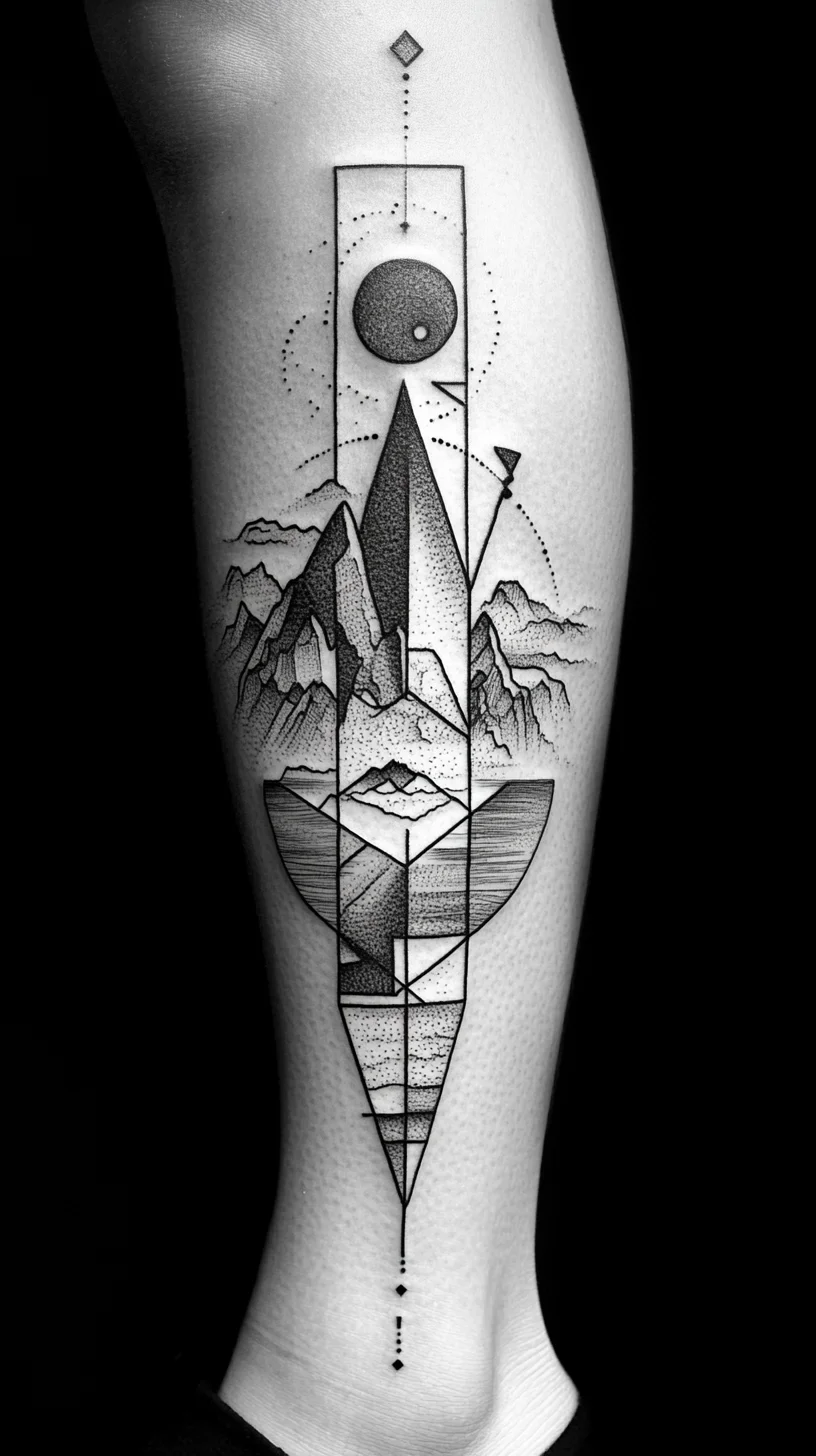 Elevate Your Style with Stunning Geometric Mountain Tattoos