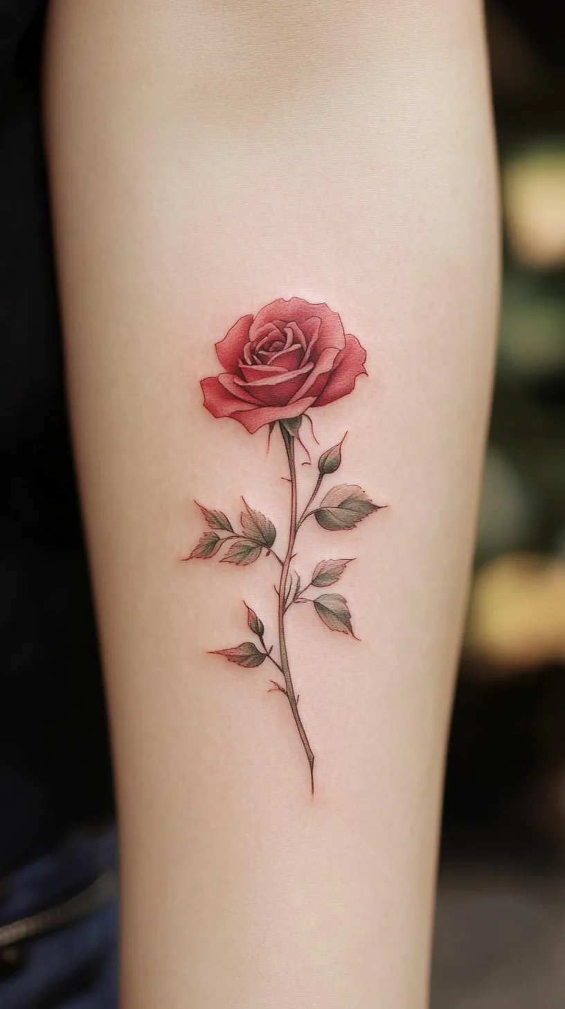 Embody Grace and Elegance with a Stunning Rose Tattoo Design