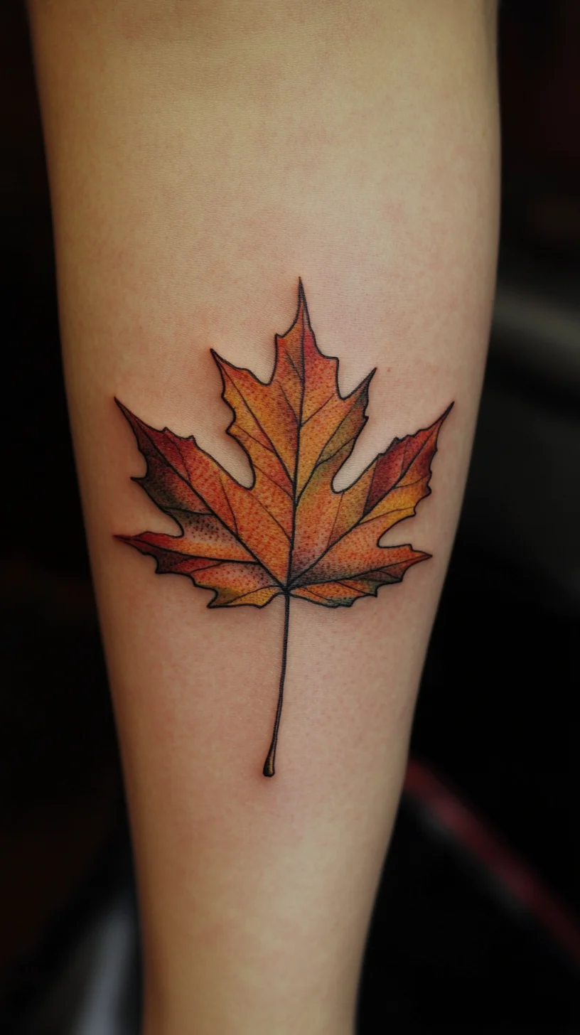 Embrace Autumn's Beauty with Stunning Fall Leaf Tattoo Art