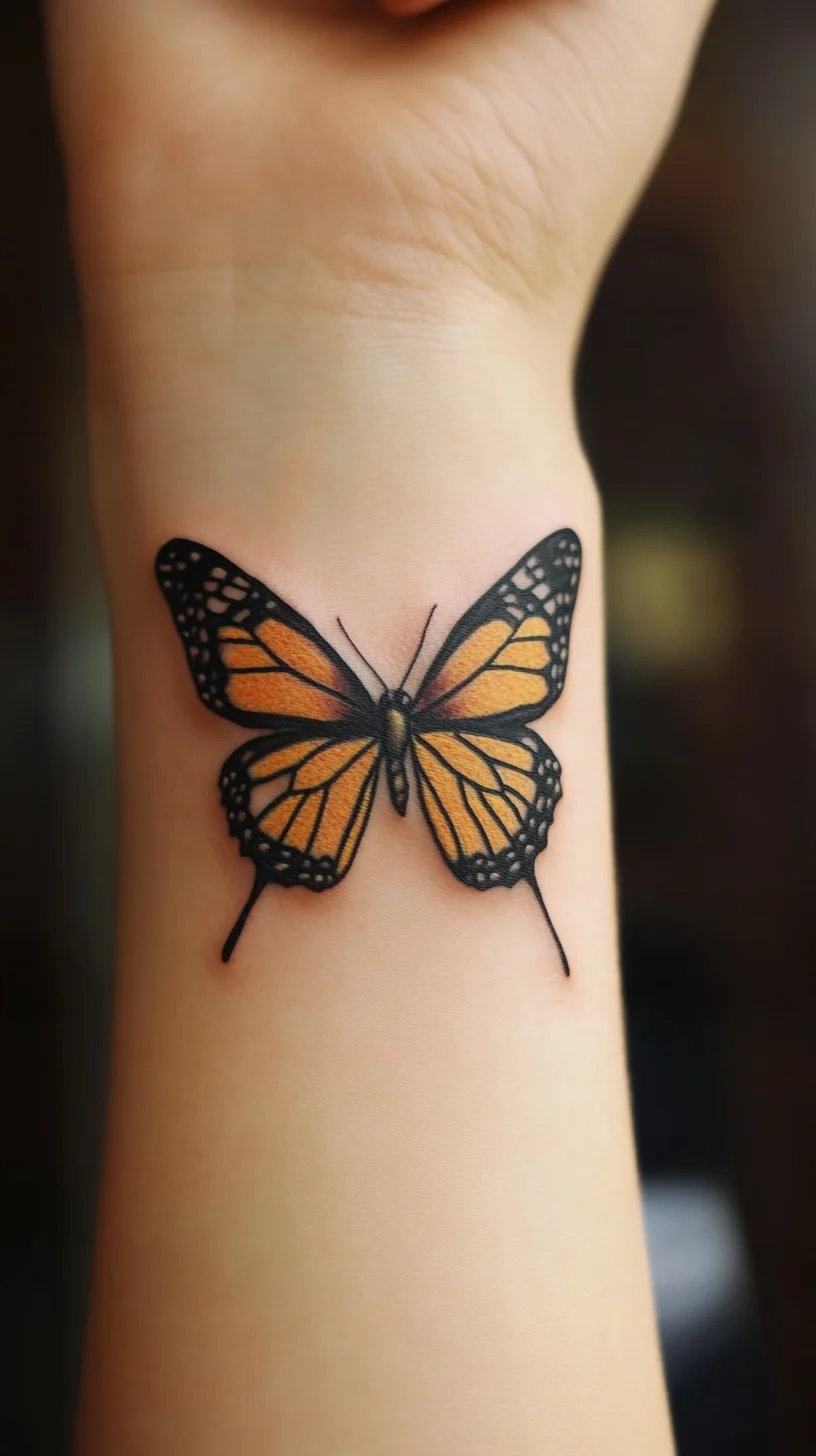 Embrace Change with a Stunning Monarch Butterfly Tattoo Design