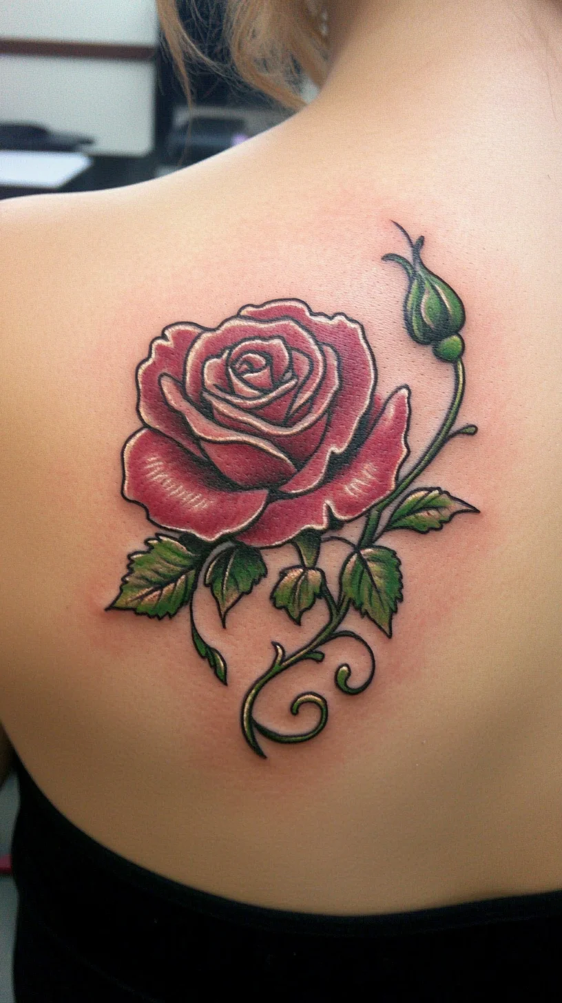 Embrace Elegance: A Stunning Vintage Rose Tattoo for Timeless Beauty