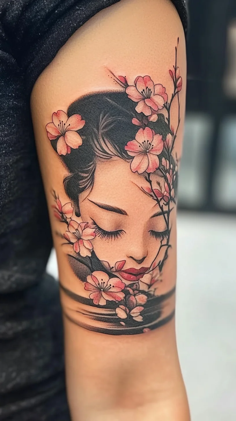 Embrace Elegance: Delicate Floral Face Tattoo Inspired by Nature's Beauty