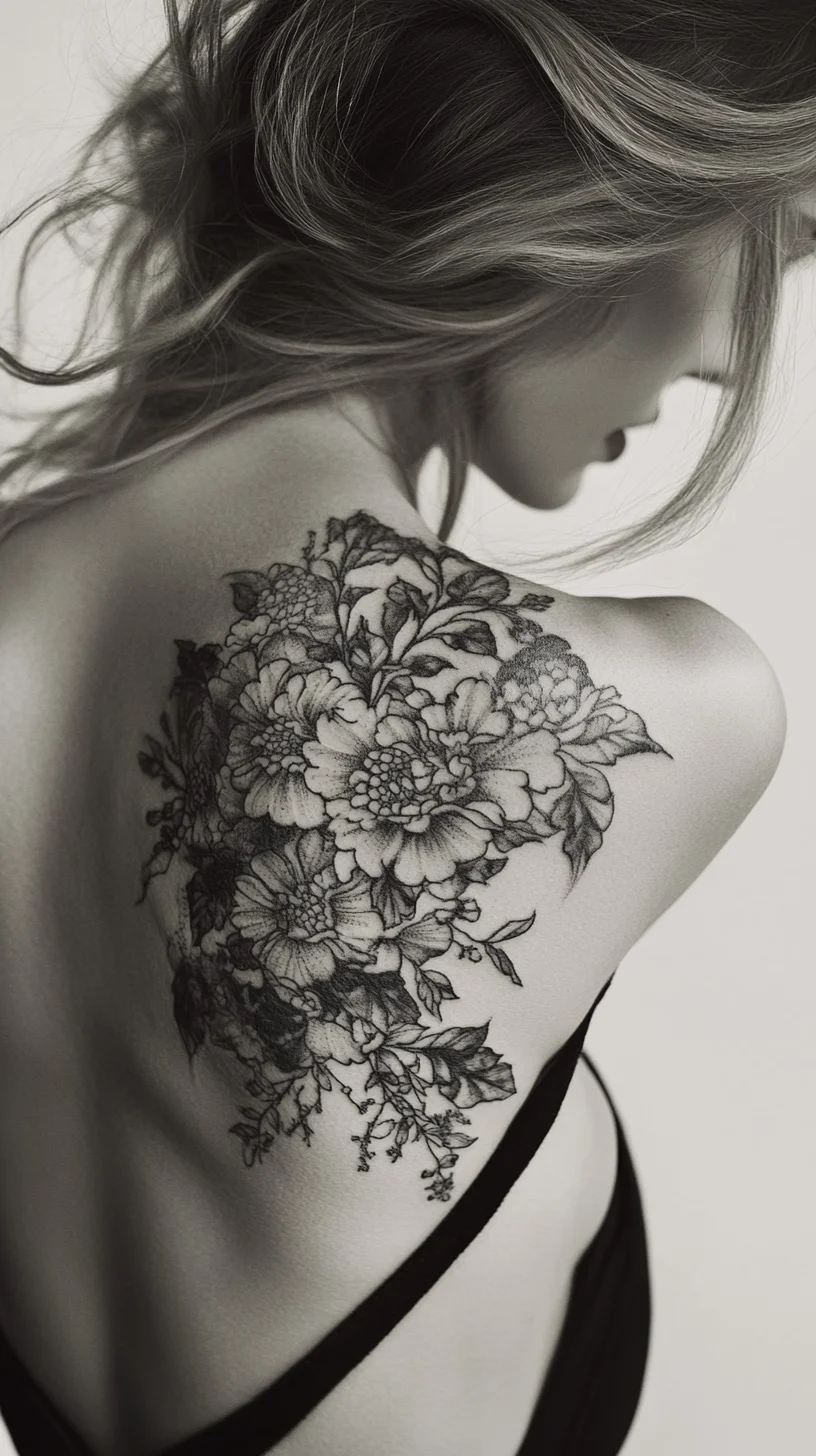 Embrace Elegance: Stunning Floral Back Tattoo for a Timeless Look