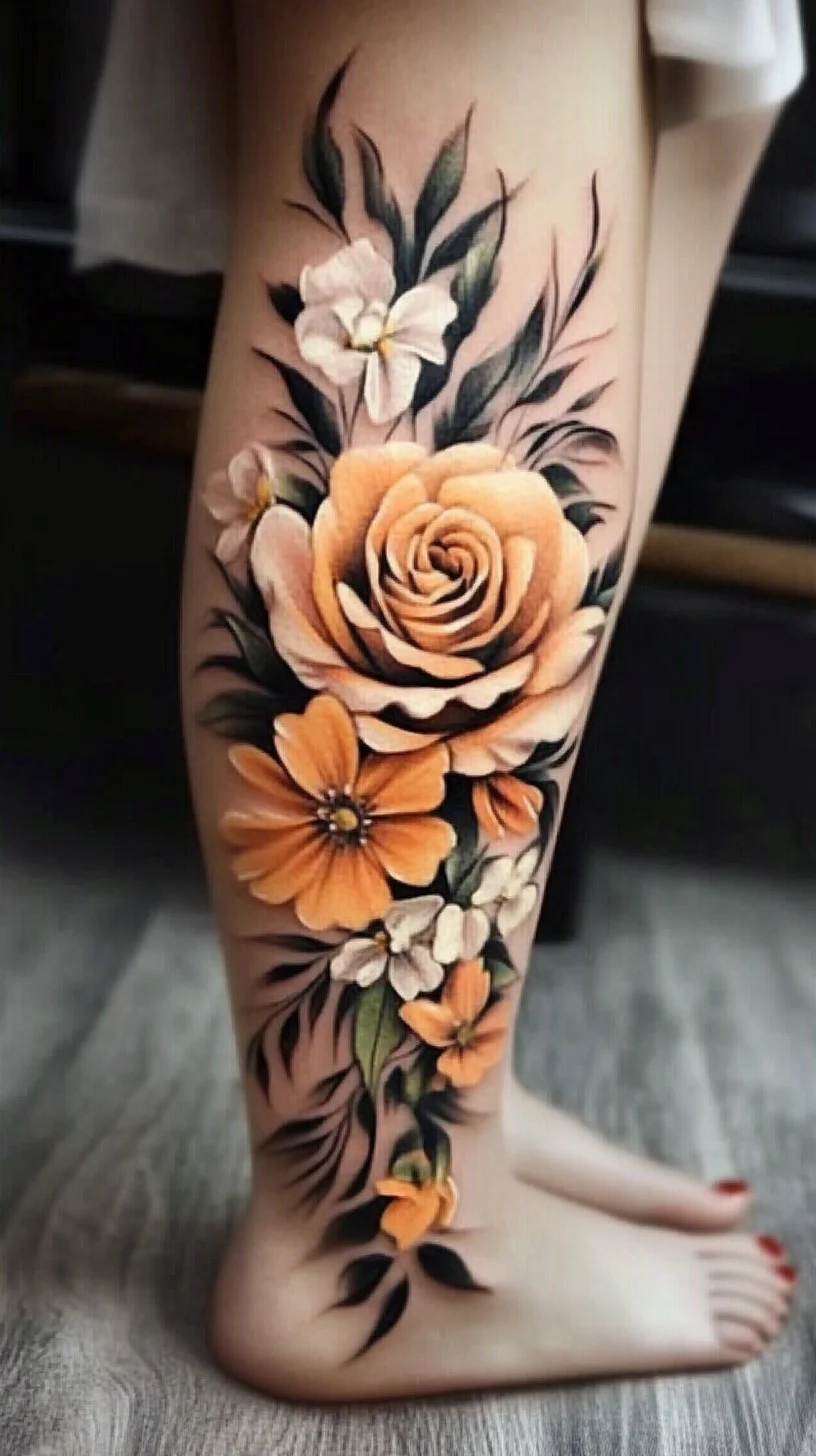 Embrace Elegance: Stunning Floral Tattoo for a Touch of Class