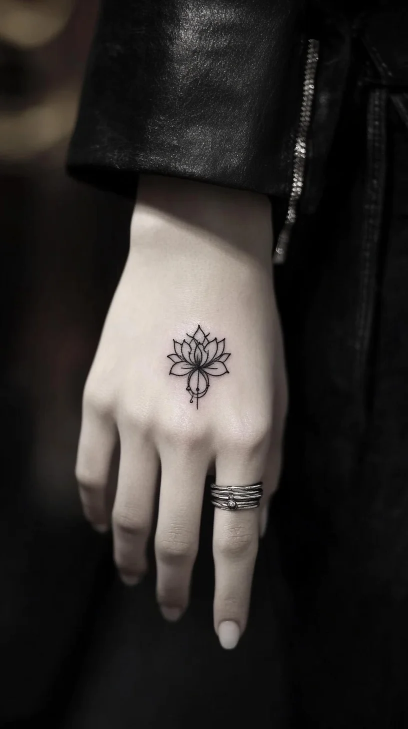 Embrace Elegance: The Minimalist Lotus Tattoo Design for Timeless Style