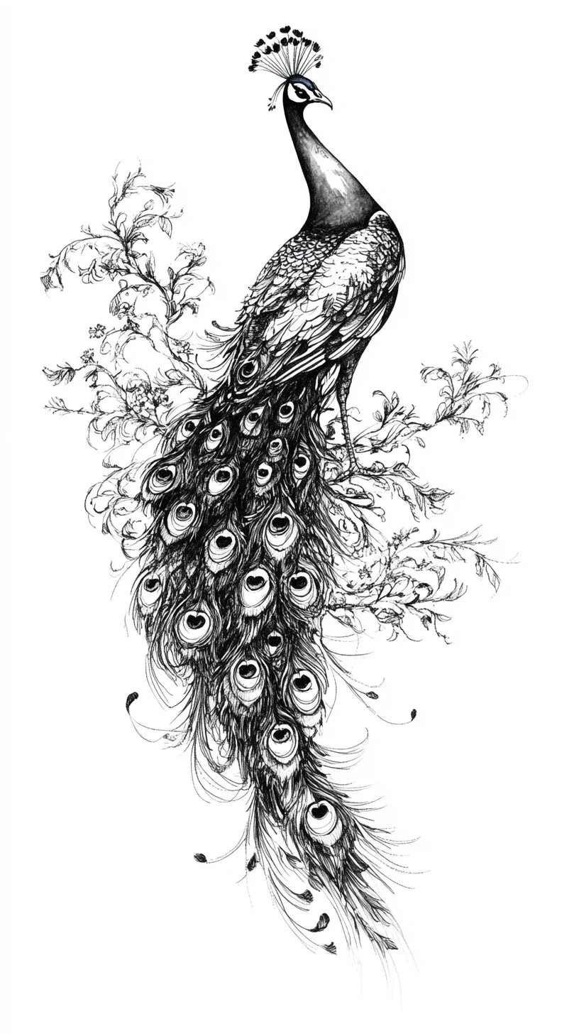 Embrace Elegance: The Stunning Peacock-Inspired Tattoo Design