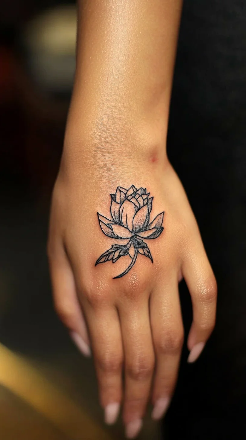 Embrace Elegance: The Timeless Beauty of a Black Rose Hand Tattoo