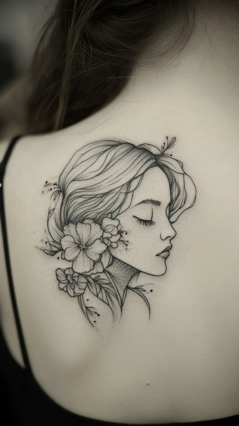 Embrace Elegance: The Timeless Floral Profile Tattoo