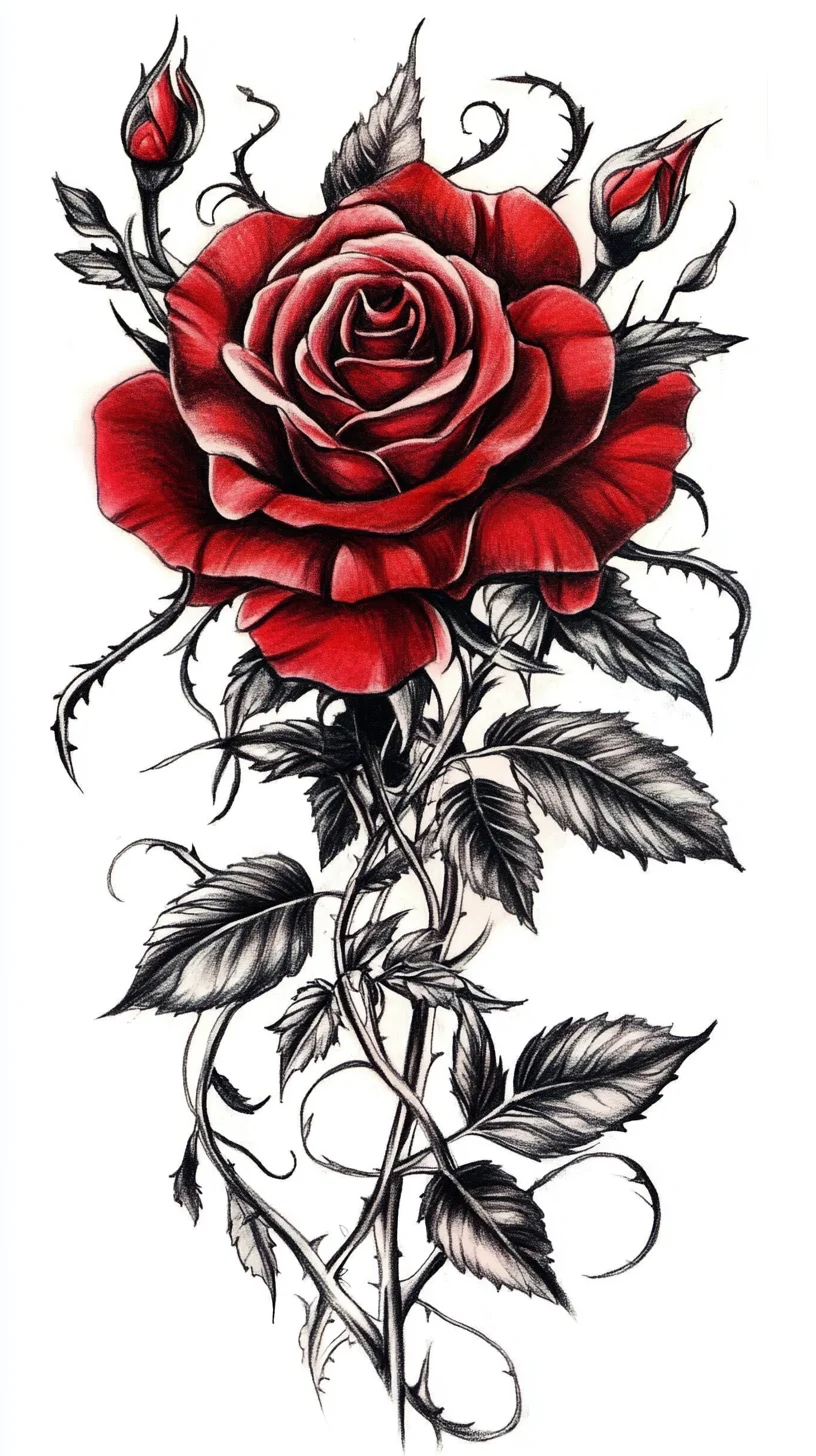 Embrace Elegance: Timeless Red Rose Tattoo Inspirations