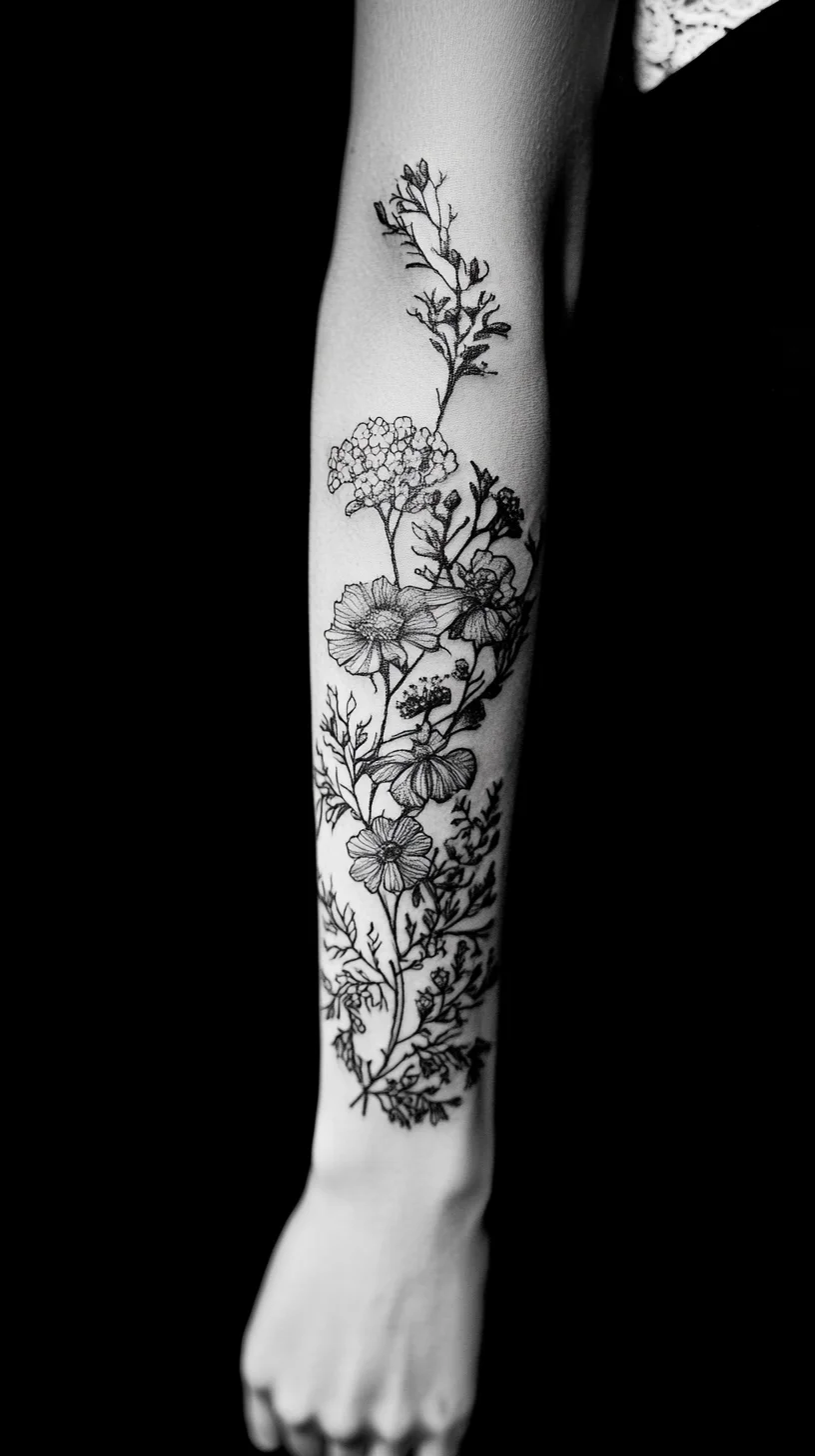 Embrace Elegance with Intricate Floral Arm Tattoos: A Timeless Expression of Art