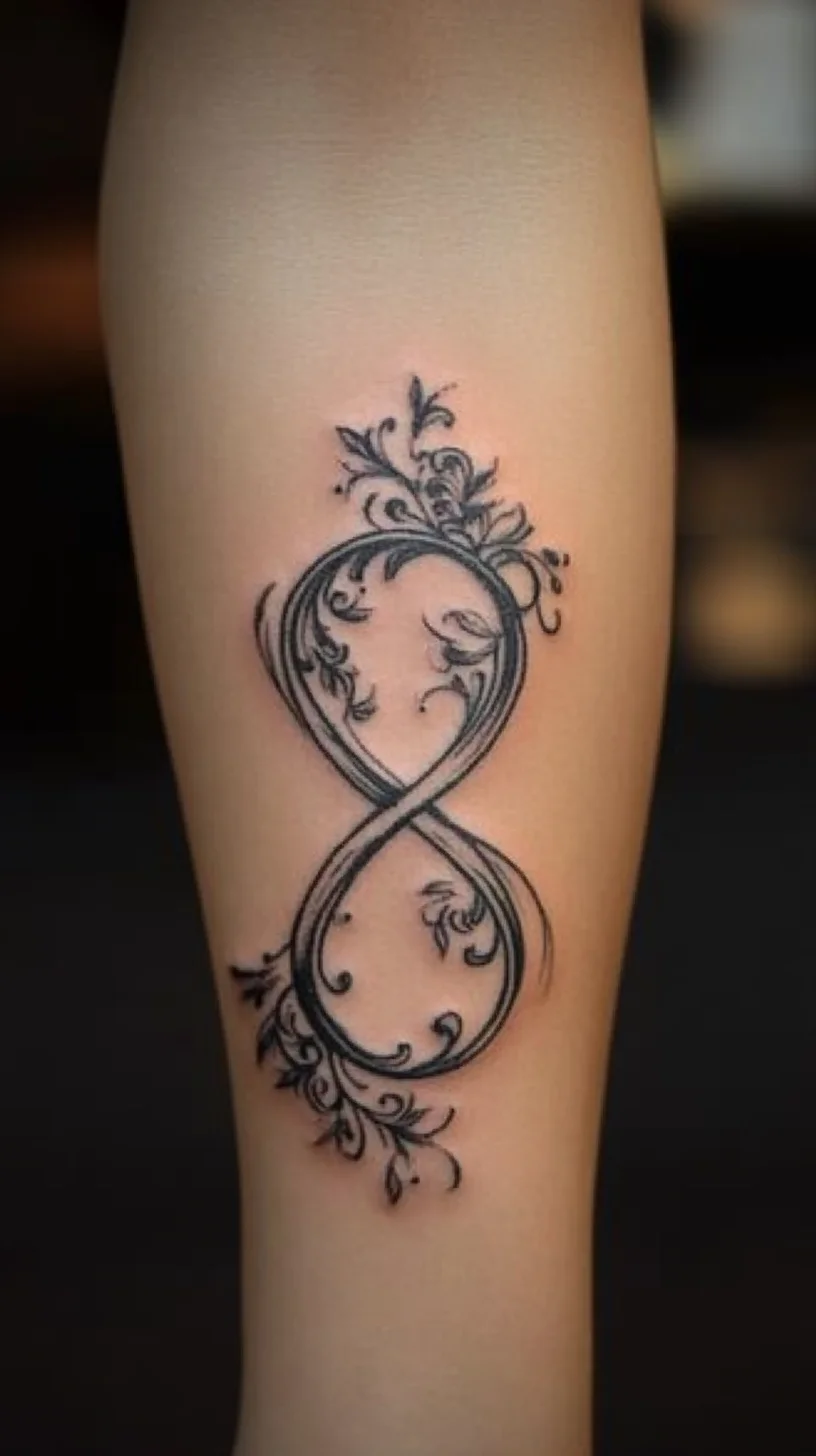 Embrace Endless Beauty: The Elegant Infinity Tattoo with Floral Touch