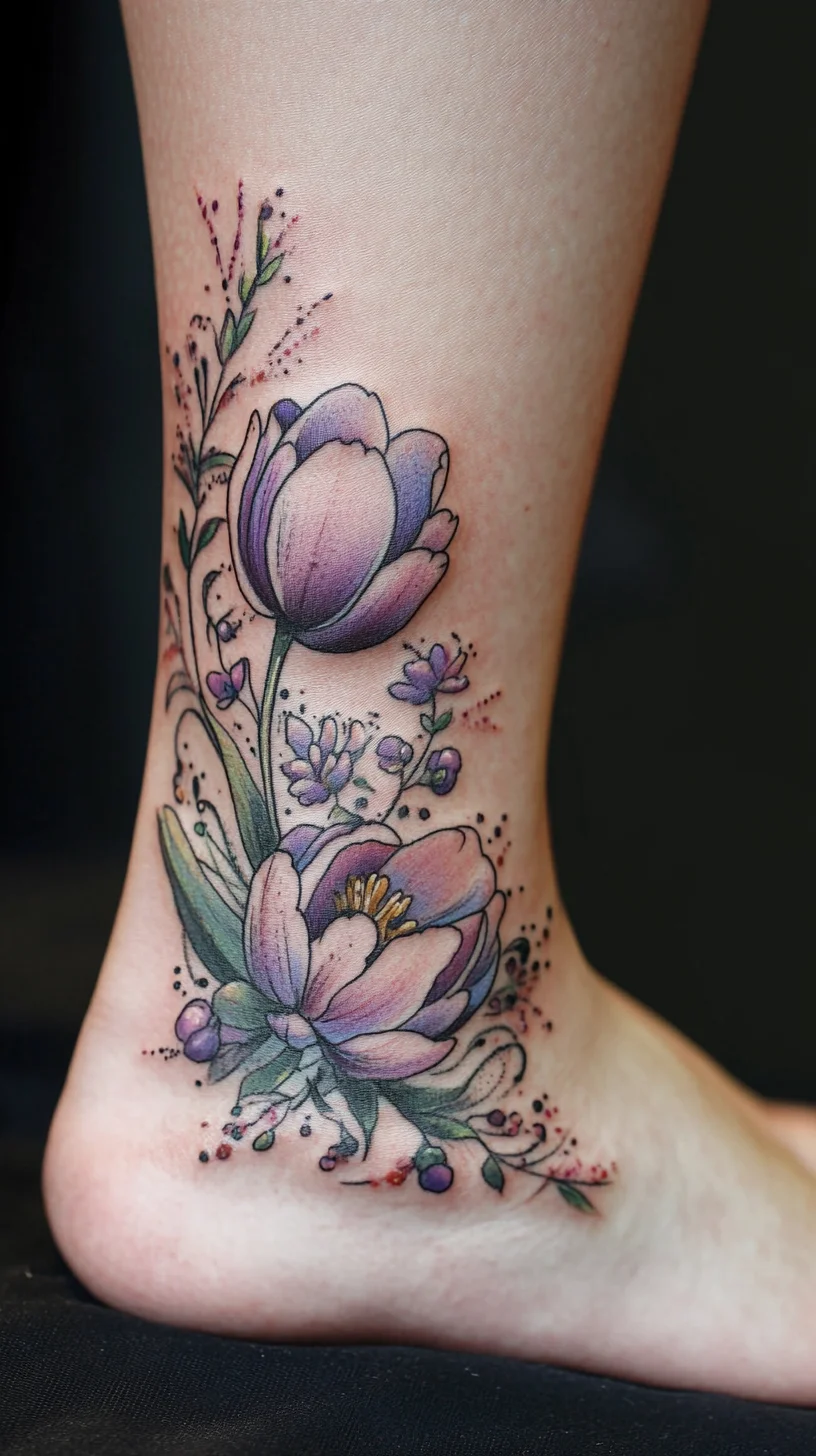 Embrace Floral Elegance: Stunning Ankle Tattoo Designs for Every Style Lover