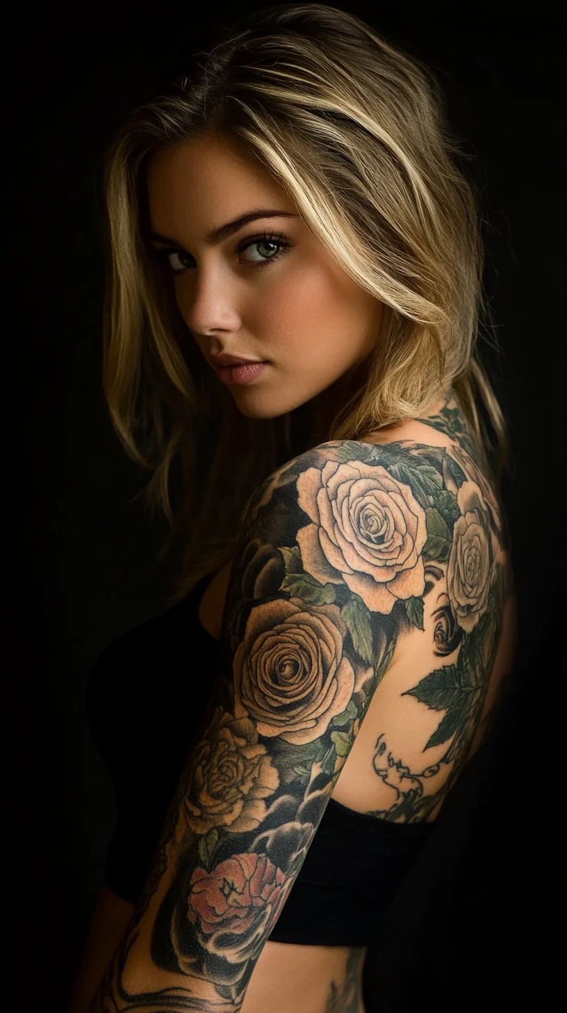 Embrace Floral Ink: Stunning Rose Tattoos for Effortless Elegance