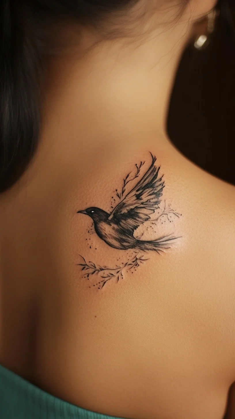 Embrace Freedom: The Elegant Flying Bird Tattoo for Effortless Style