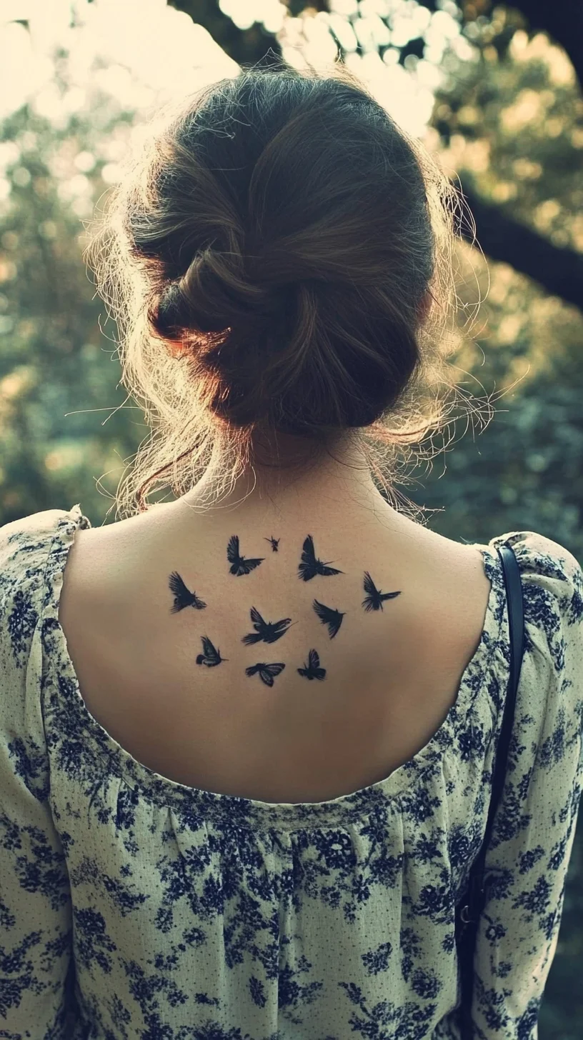 Embrace Freedom with This Ethereal Flying Bird Tattoo Design