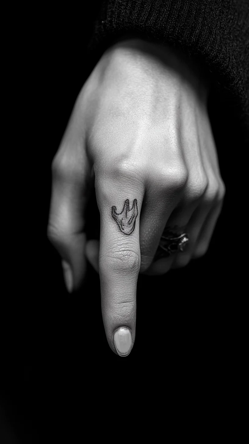 Embrace Minimalism with This Striking Finger Tattoo Design