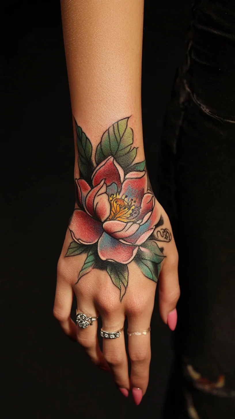 Embrace Natural Beauty with a Stunning Floral Hand Tattoo