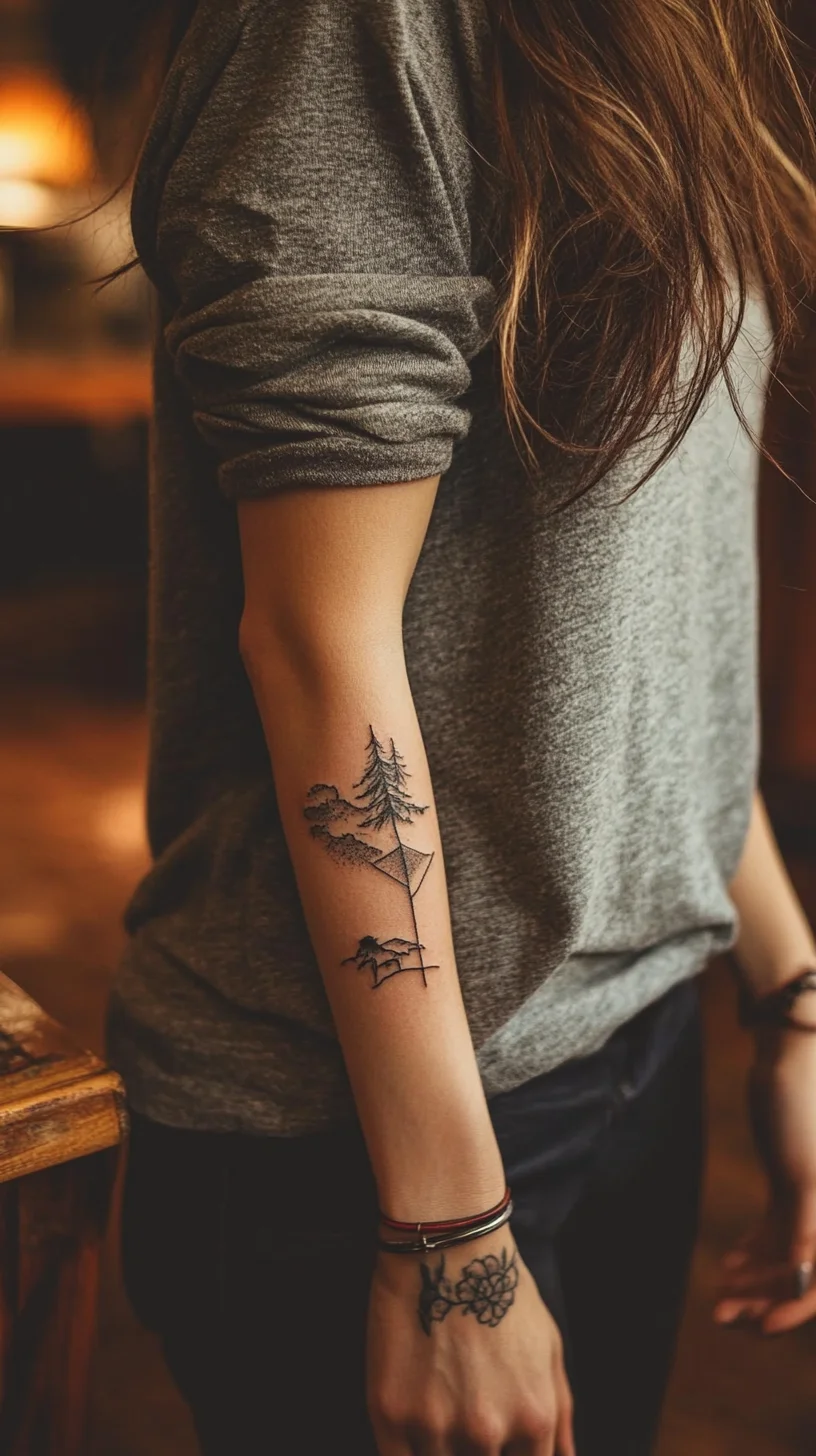 Embrace Nature: Captivating Forest Scene Tattoo for Outdoor Enthusiasts