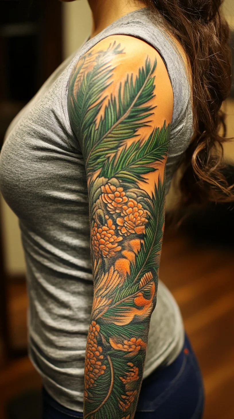 Embrace Nature: Stunning Botanical Sleeve Tattoo for a Vibrant Expression