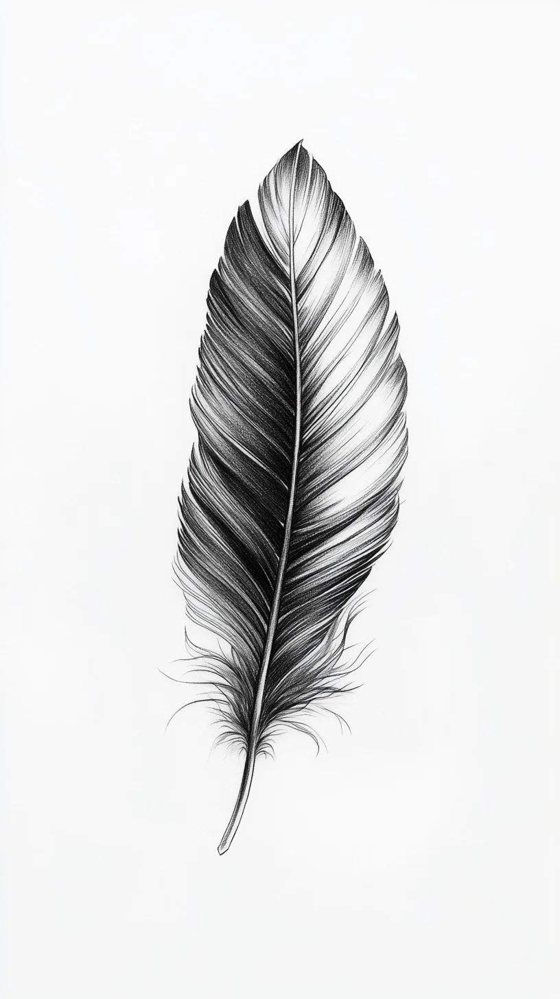 Embrace Nature: Stunning Feather Tattoo Design for the Free-Spirited Soul