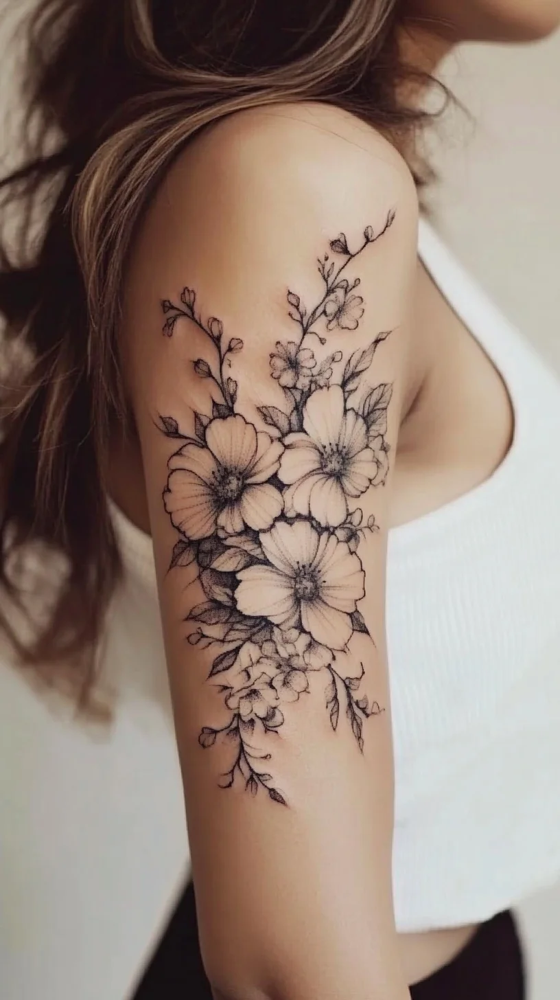 Embrace Nature: Stunning Floral Tattoo Design for Effortless Elegance