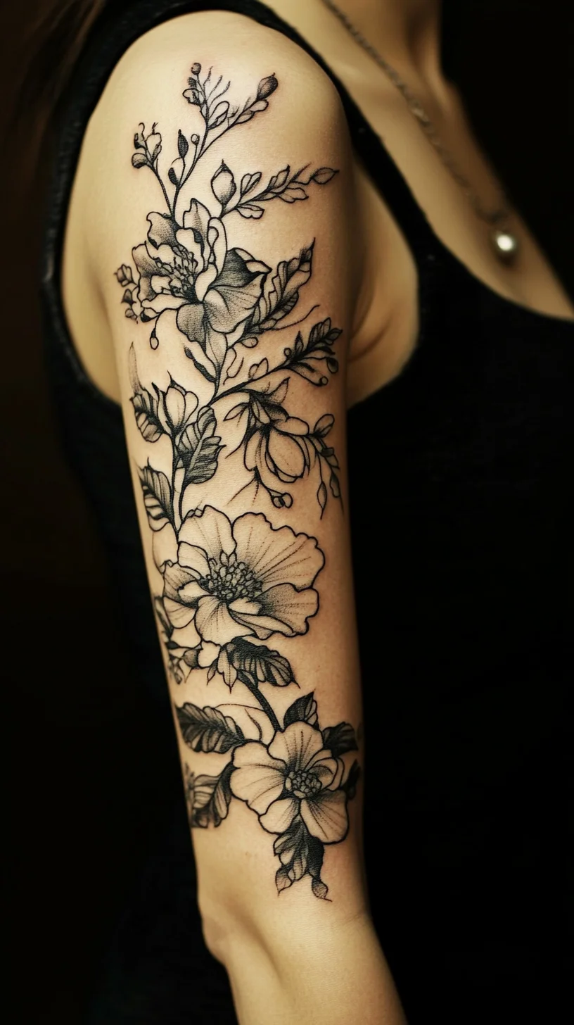 Embrace Nature: The Exquisite Floral Sleeve Tattoo for Effortless Elegance