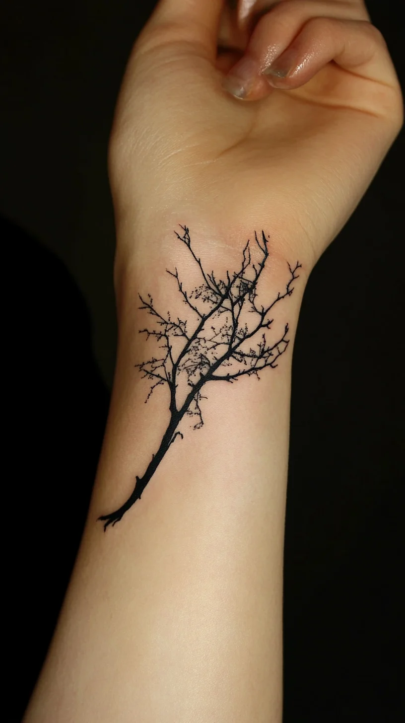 Embrace Nature with a Minimalist Tree Tattoo: A Timeless Expression of Growth