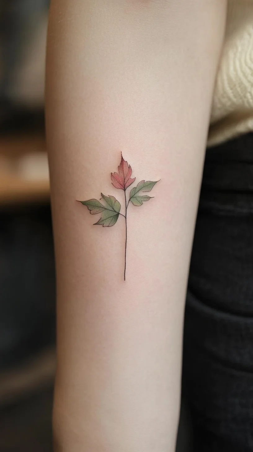 Embrace Nature with a Stunning Delicate Leaf Tattoo Design