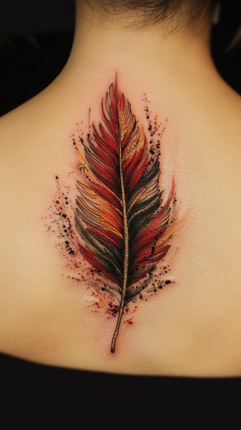 Embrace Nature with a Stunning Watercolor Feather Tattoo