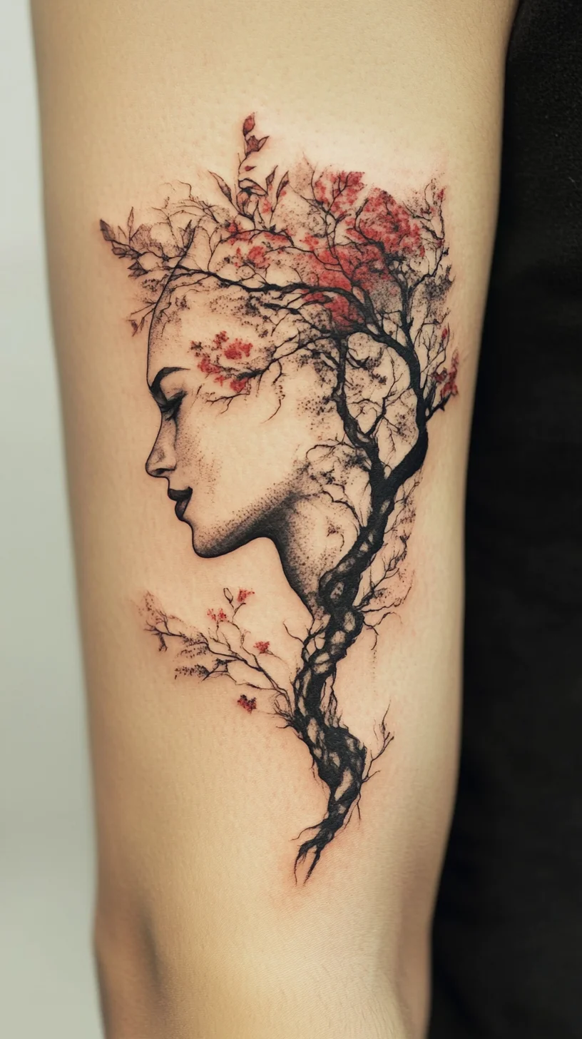 Embrace Nature's Beauty: The Captivating Woman-Tree Tattoo Design