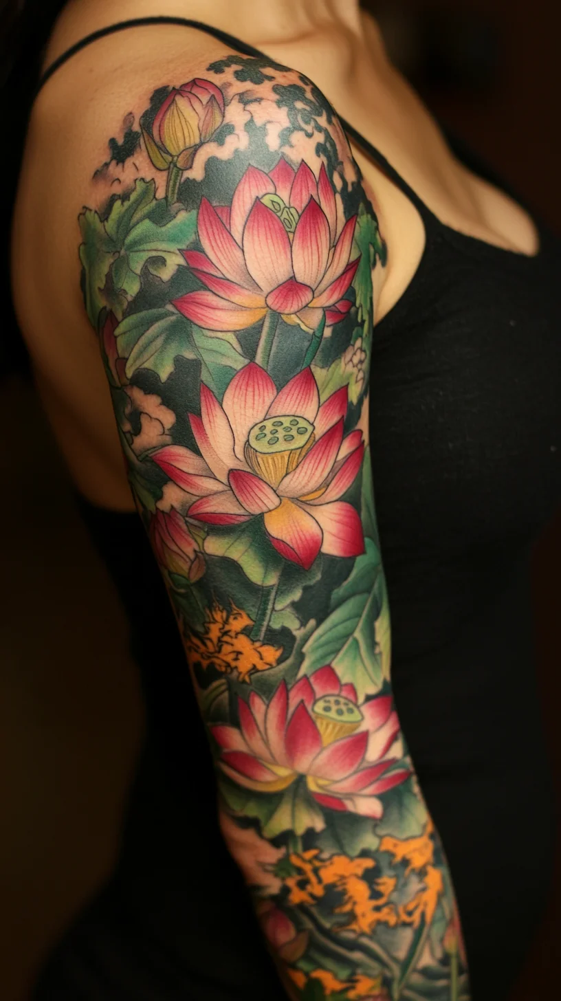 Embrace Nature's Beauty: Vibrant Floral Sleeve Tattoo Inspiration