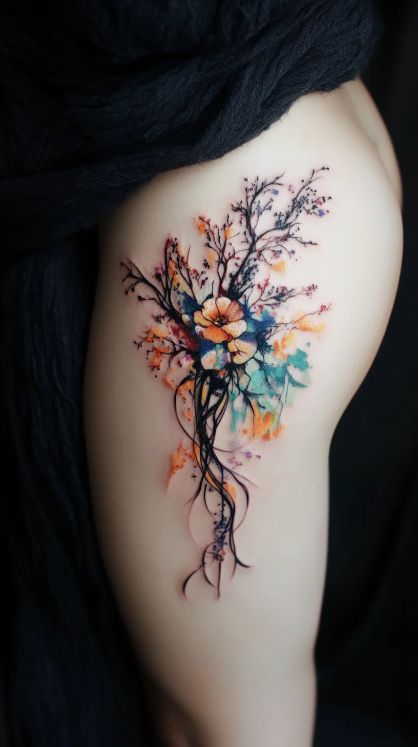 Embrace Nature’s Beauty: Vibrant Floral Watercolor Tattoo Ideas