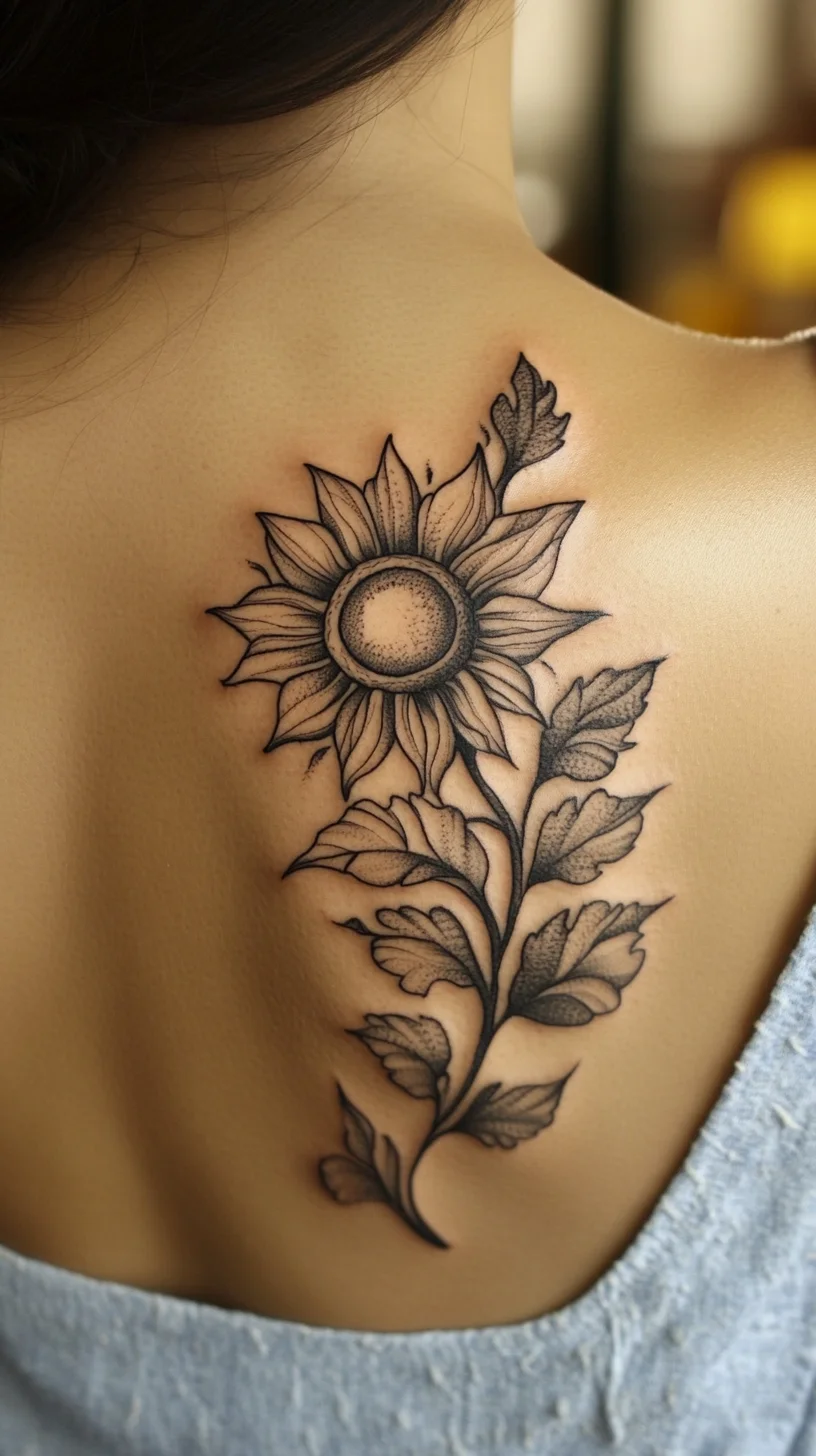 Embrace Nature's Beauty with a Stunning Sunflower Tattoo Design