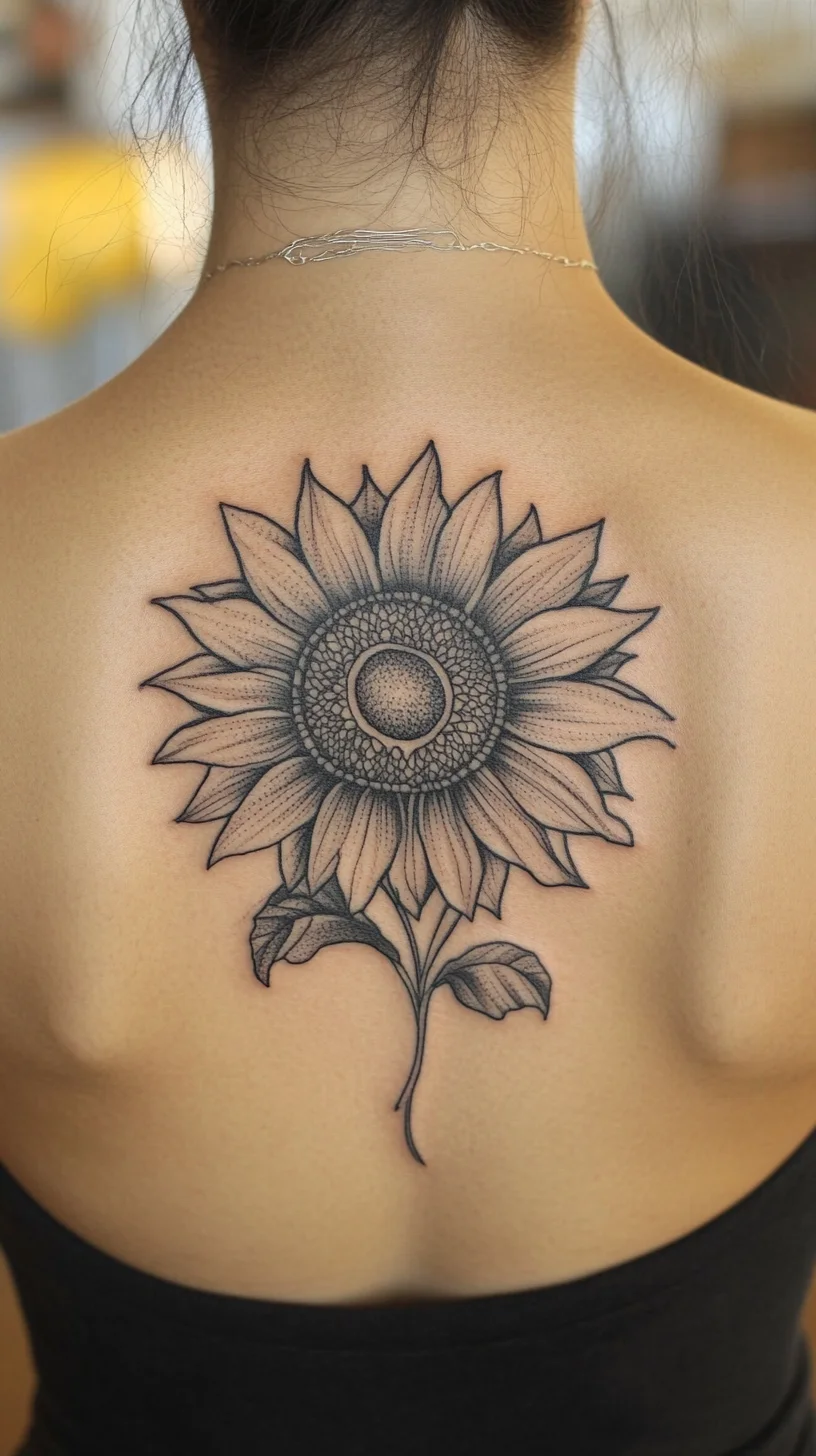 Embrace Nature’s Beauty with a Stunning Sunflower Tattoo Design