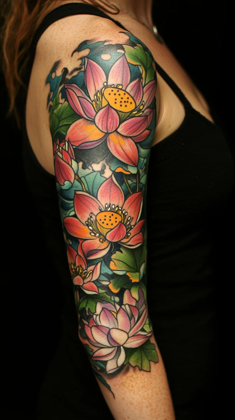 Embrace Nature's Beauty with a Vibrant Floral Sleeve Tattoo