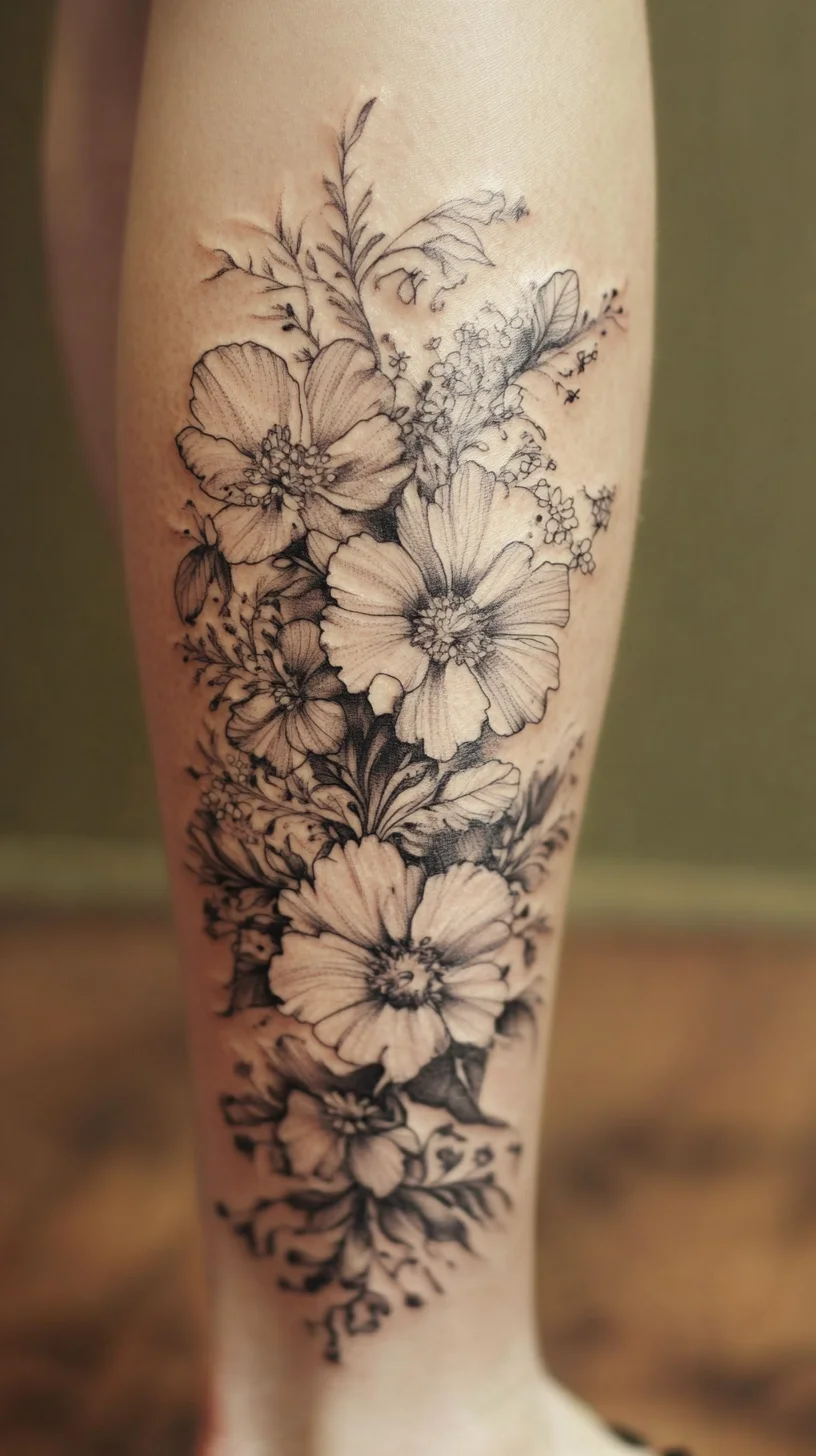 Embrace Nature's Elegance with a Stunning Floral Tattoo Design