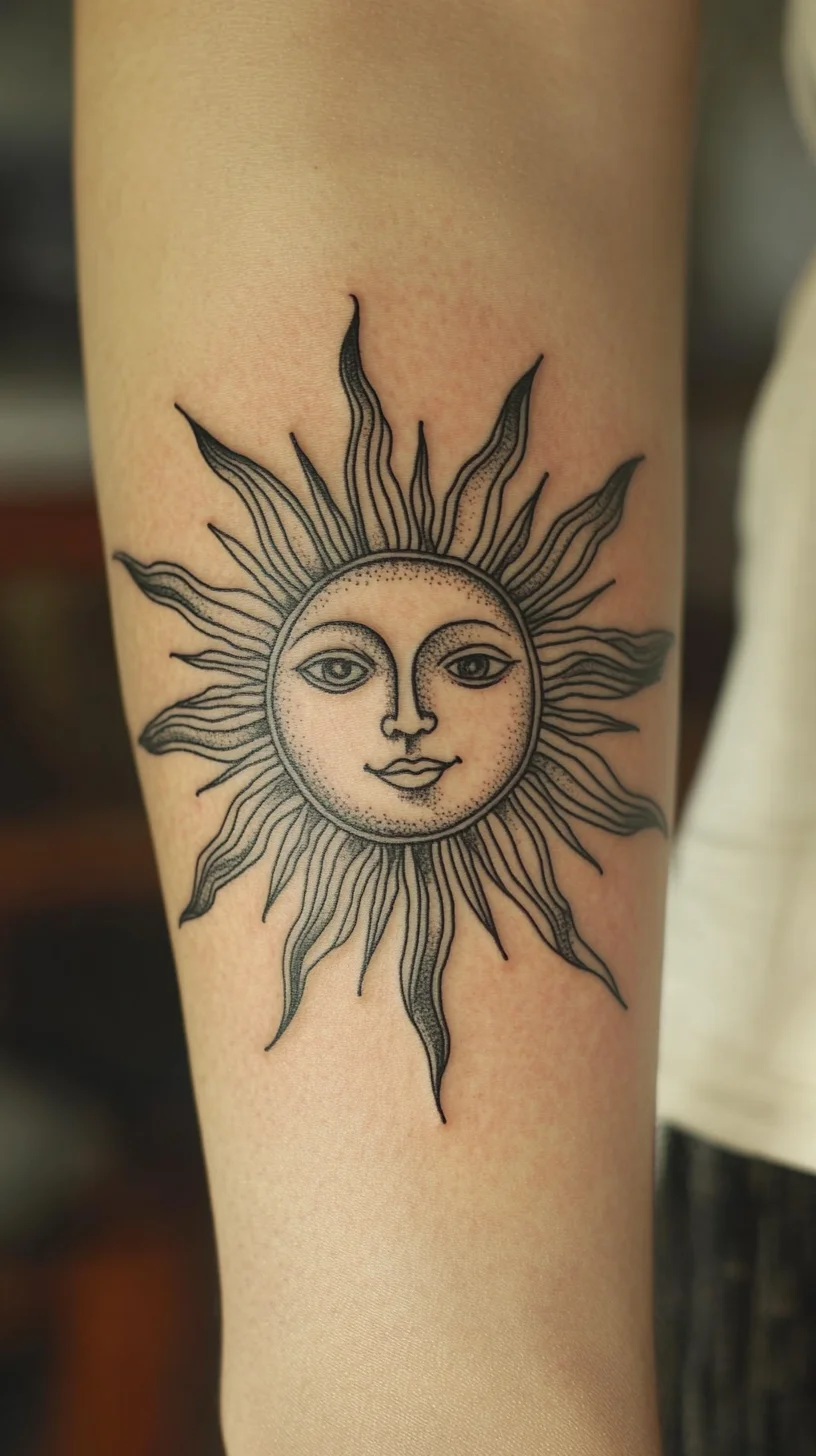 Embrace Radiance: Stunning Sun Tattoos for a Symbol of Energy and Vitality