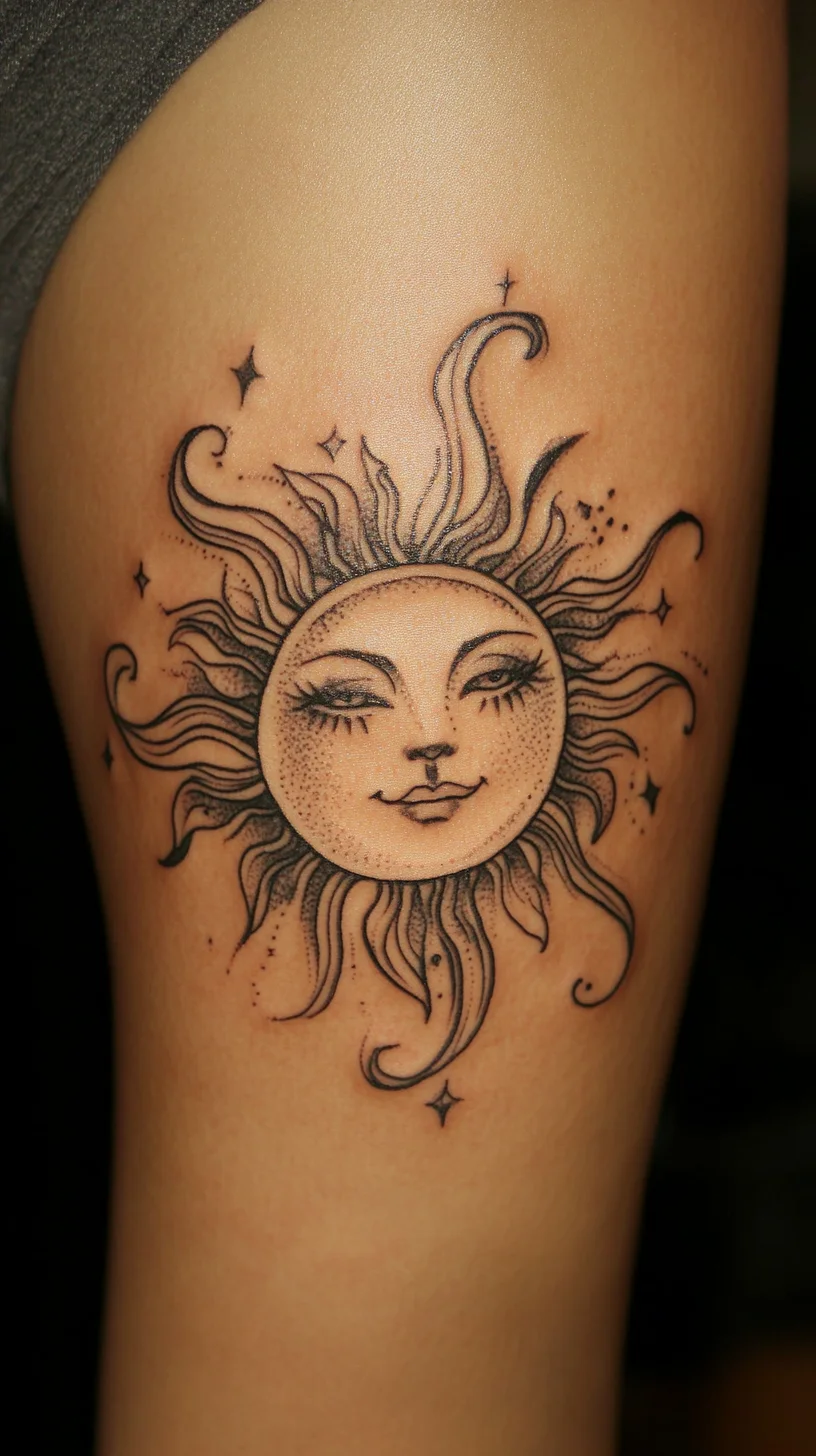 Embrace Radiance: The Allure of the Celestial Sun Tattoo