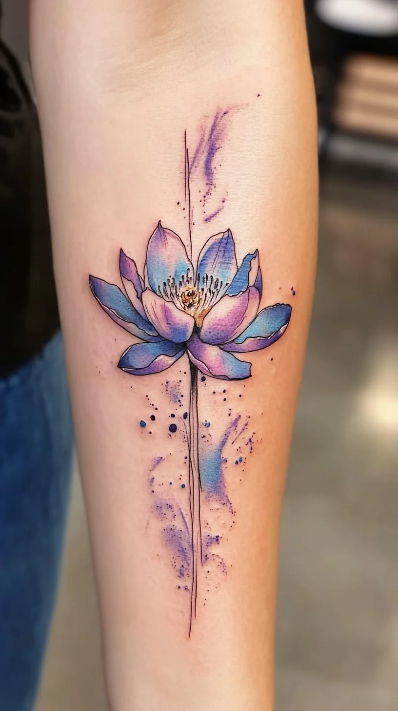 Embrace Serenity with a Stunning Watercolor Lotus Tattoo