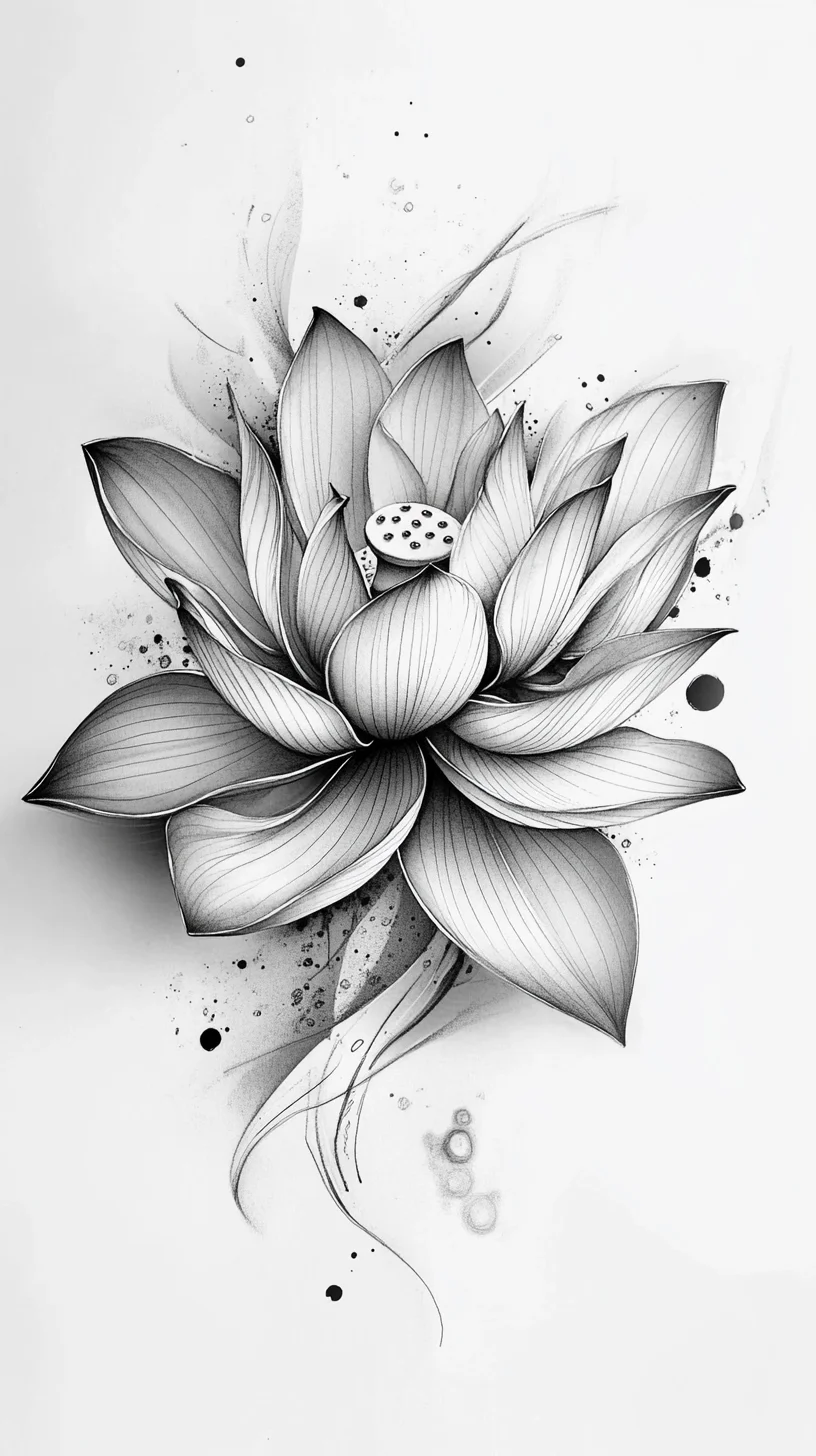 Embrace Serenity with Stunning 3D Lotus Flower Tattoo Art